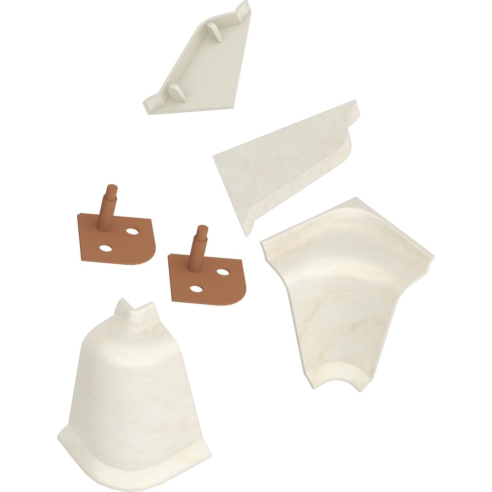 Изображение товара Комплект аксессуаров к LB 37 KORNER краш мрамор светлый 4 шт