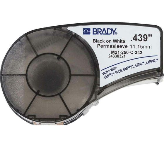 Изображение товара Трубка термоусадочная 11.15мм/2.1м, черный на белом Brady M21-250-C-342 brd110925