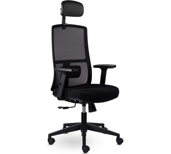 Изображение товара Кресло UTFC оптима м-901 с подголовником черный пластик (черный) КИОптима01