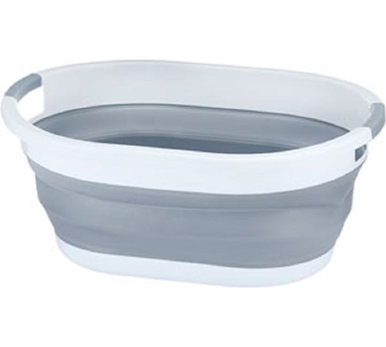 Изображение товара Складной тазик SL силиконовый SM-PR124/GY (серый, 24 литра) SanTrade 4565