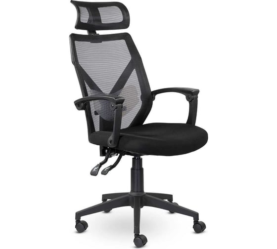 Изображение товара Кресло UTFC астон м-711 с подголовником, черный пластик (черный) КИАстон01