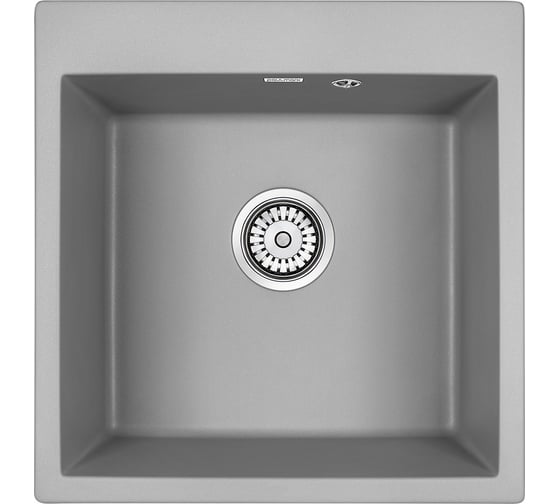 Изображение товара Гранитная мойка Paulmark KANTE 50 серый металлик, 510x520 мм PM105152-GRM