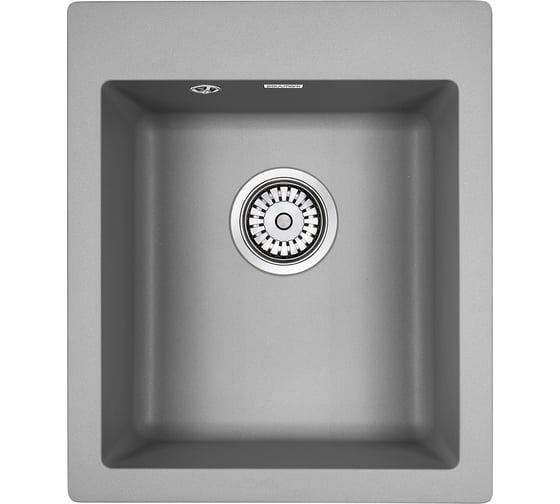 Изображение товара Гранитная мойка Paulmark KANTE 40 серый металлик, 415x490 мм PM104249-GRM