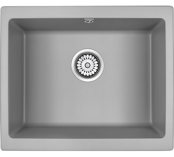 Изображение товара Гранитная мойка Paulmark GERA 60 серый металлик, подстольный монтаж PM205546-GRM