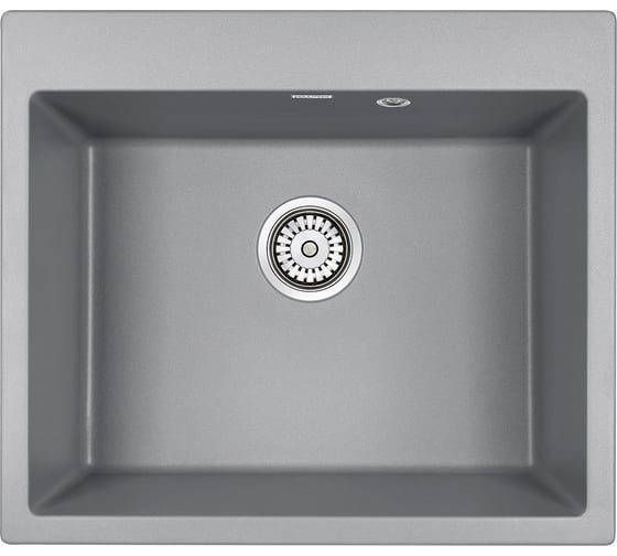 Изображение товара Гранитная мойка Paulmark KANTE 60 серый металлик, 600x520 мм PM106052-GRM
