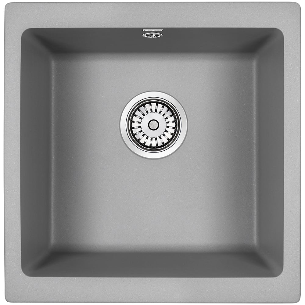 Изображение товара Гранитная мойка Paulmark GERA 50 серый металлик подстольный монтаж