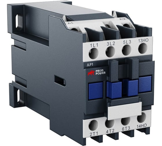 Изображение товара Контактор Prompower ac jlp1-d09-10-bd (dc24), 9a, 3 полюса, доп контакт 1но, напряжение катушки 24vdc JLP1D0910BDDC24