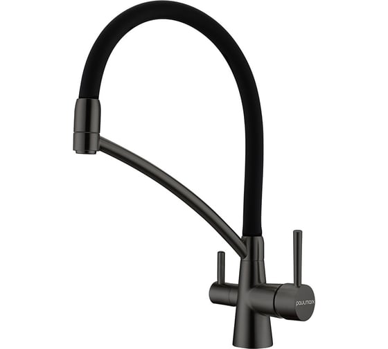 Изображение товара Смеситель для кухни Paulmark SIEGEN вороненая сталь Si213111-GM