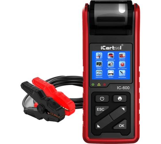 Изображение товара Тестер аккумуляторных батарей (АКБ) 6/12/24V iCarTool IC-600