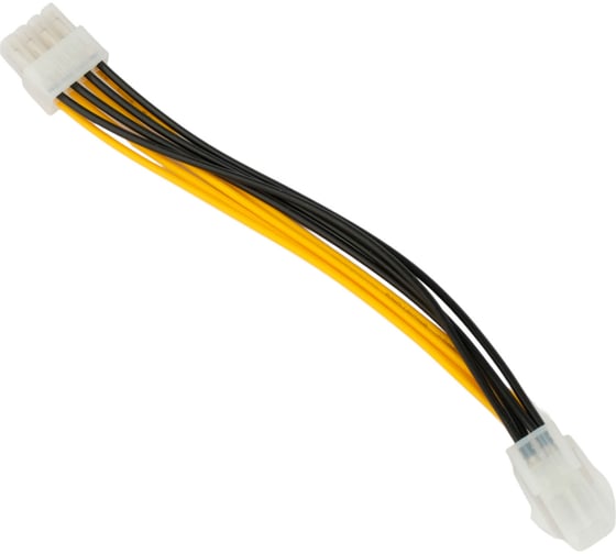 Изображение товара Удлинитель кабеля питания Cablexpert pcie 8pin(m)/ pcie 4pin(f), 20см, пакет, CC-PSU-84-20CM