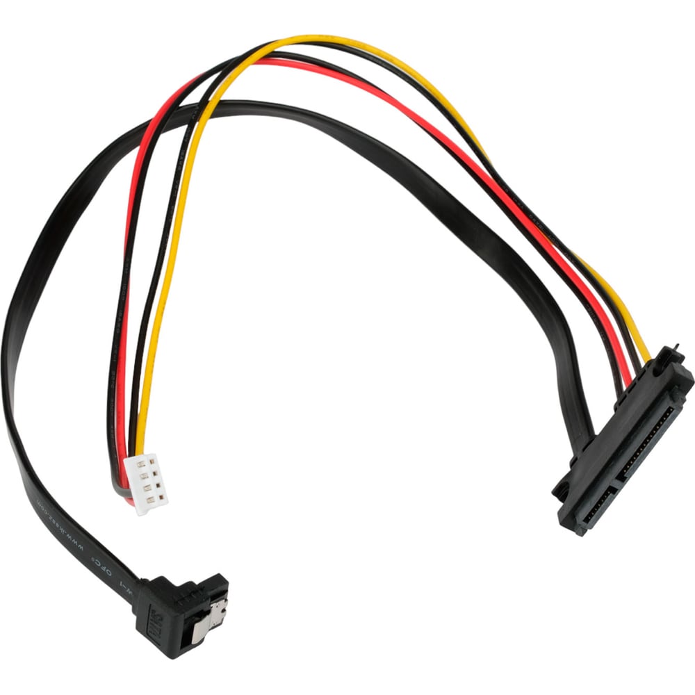 Изображение товара Кабель питания SATA с угловым соединением Cablexpert 40 см медь ПВХ