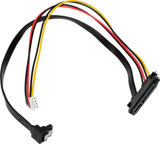 Изображение товара Кабель питания Cablexpert sata, xh2.54 4pin+sata угл/sata 7+15pin,40см,медь, пакет, CC-XH2.54-SATAL-40CM