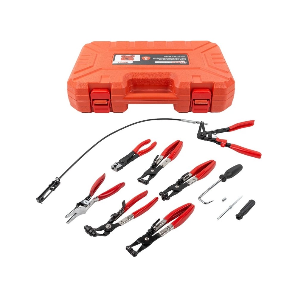 Изображение товара Набор щипцов Forcekraft fk-909g3 для снятия хомутов и шлангов 9 шт