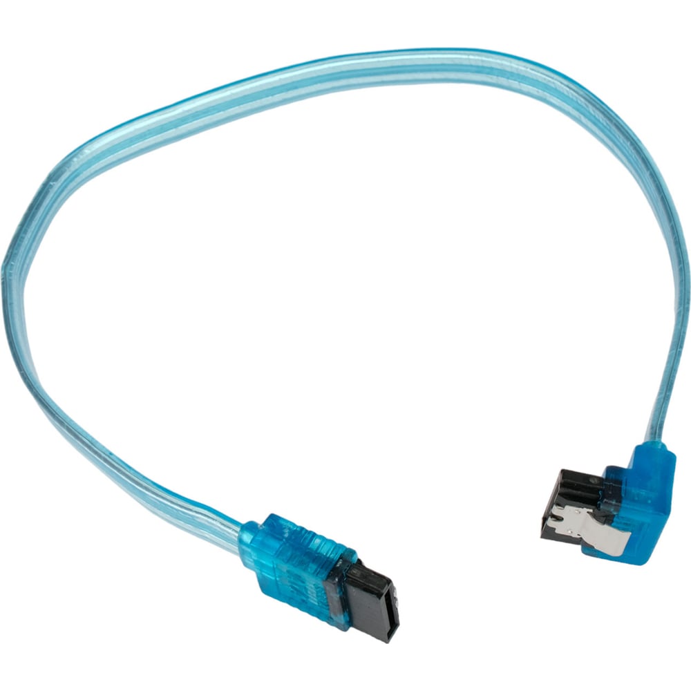 Изображение товара Кабель SATA Cablexpert 30 см с металлической защелкой прозрачный