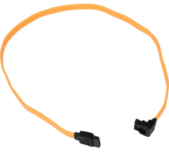 Изображение товара Интерфейсный кабель Cablexpert sata, sata3 7pin/7pin, 50см,мет.защелка,желтый,пакет, CC-SATAM-DATA90-YL-50CM