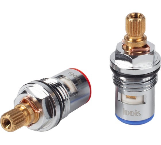 Изображение товара Кран-буксы IDDIS разнонаправленные, керамика, 90, 20 зубцов, M18x1.5, h=44 мм, 2 шт 998CR440SM-S