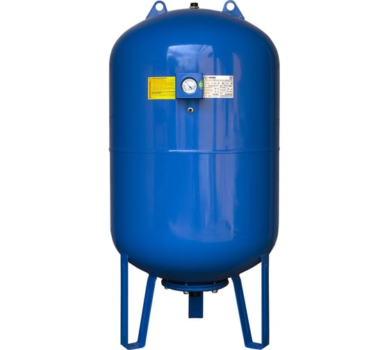 Изображение товара Бак вертикальный с ножками и манометром 300 л, 16 бар, 1 1/4", синий, замен. мембрана EPDM CRUWA CRW 300VM 16 BL