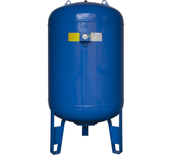 Изображение товара Бак вертикальный с ножками и манометром 750 л, 10 бар, 1 1/4", синий, замен. мембрана EPDM CRUWA CRW750 VM BL
