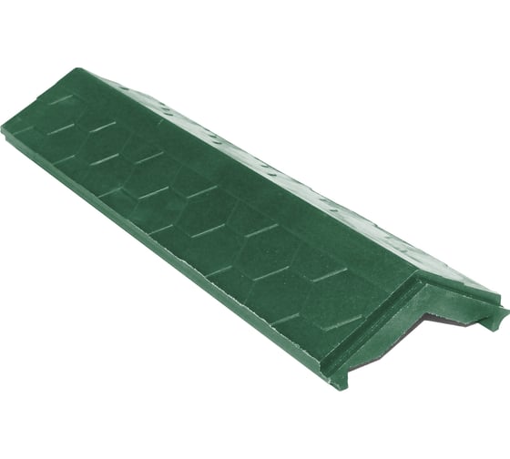 Изображение товара Парапет ппк на пролет забора NeoКомпозит в 0,5 кирпича, гибкая черепица, 500x130x15 мм, зеленый ПЗ-130 ГЧ З