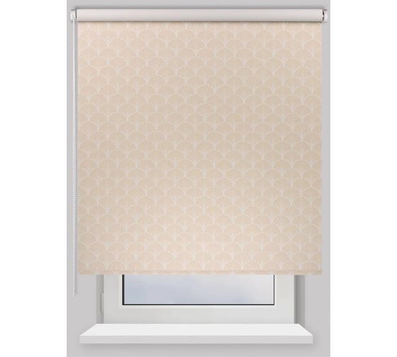 Изображение товара Рулонная штора PRAKTO BLACKOUT PRINT Ракушки 75x160 см, бежевый 9403218486