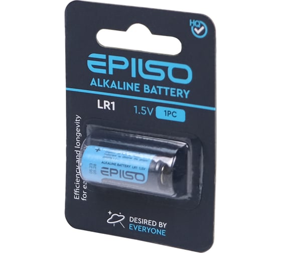 Изображение товара Элементы питания Epilso щелочной/алкалиновый lr1/n 1bc 1.5v EPB-LR1-1BC