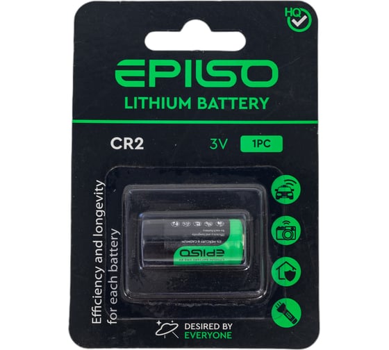 Изображение товара Элементы питания Epilso литиевый cr2 1bc 3v EPB-CR2-1BC