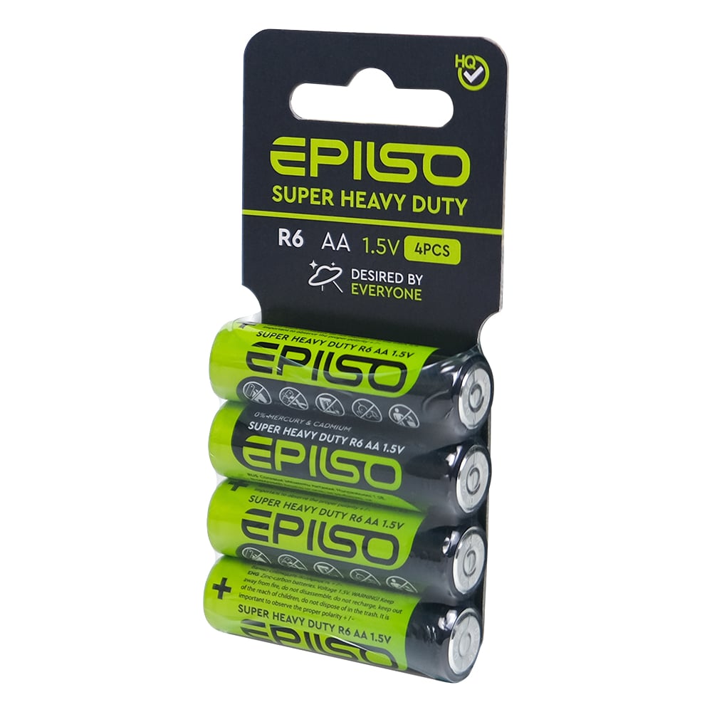 Изображение товара Элементы питания Epilso солевой r6/aa 1.5v шт на блистере EPB-R6-4SC Изображение товара Элементы питания Epilso солевой r6/aa 1.5v шт на блистере EPB-R6-4SC
