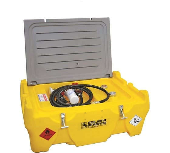 Изображение товара Мобильный резервуар Emiliana Serbatoi Carrytank Pickup 220 ДТ, электронасос 12 В, 40 л/мин, 4 м шланг, пистолет-автомат CTPG220AC12V