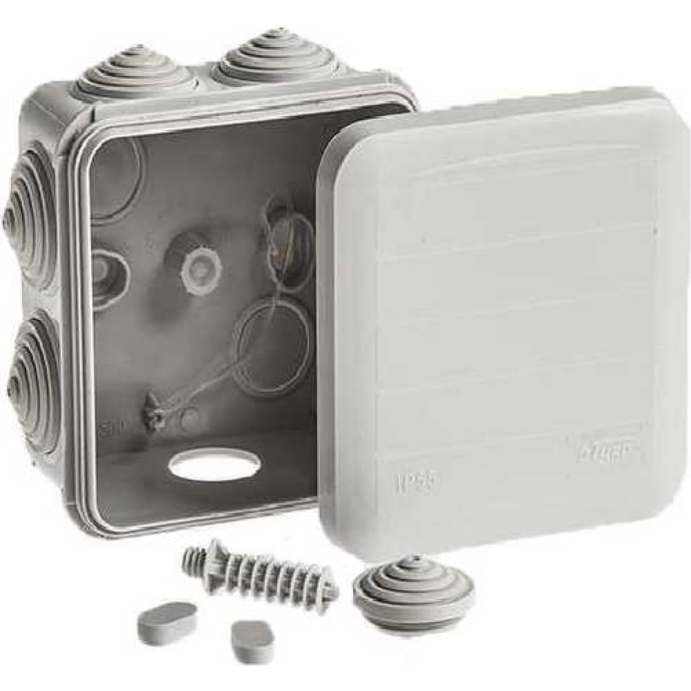 Распределительная коробка для открытой проводки Рувинил коробка для кондитерских изделий с pvc крышкой счастье в каждом дне 10 5 × 10 5 × 3 см