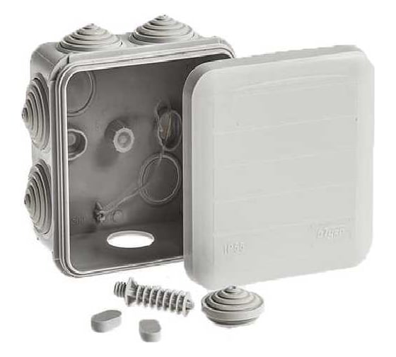 Изображение товара Распределительная коробка Рувинил Тусо для открытой проводки 85x85x50 мм для быстрого монтажа 67041