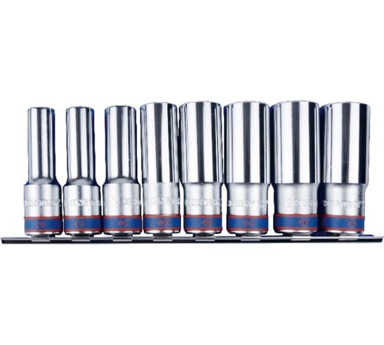 Изображение товара Набор глубоких торцевых головок 1/2", шестигранные, 12-24 мм, 8 предметов KING TONY 4308MR11