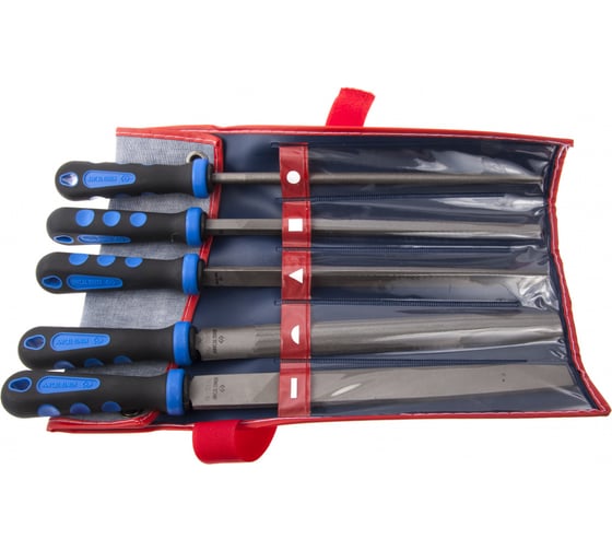 Изображение товара Набор напильников 250 мм, двухкомпонентные рукоятки, 5 предметов KING TONY 1015GQ