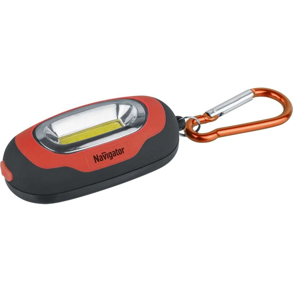 Изображение товара Фонарь Navigator 93 657 npt-kc07-r-2cr2032 брелок пласт.1cob led(1вт) 3 реж.крас 93657