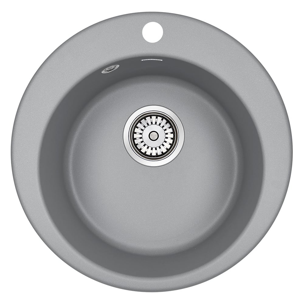 Изображение товара Гранитная мойка Paulmark GELEGEN 50 серый металлик - врезная кварцевая мойка