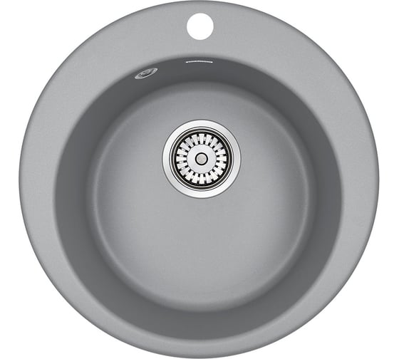 Изображение товара Гранитная мойка Paulmark GELEGEN 50 серый металлик, D475 мм PM404800-GRM
