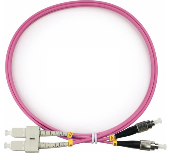 Изображение товара Оптический шнур Cabeus duplex sc-fc 50/125 mm om4 1м lszh FOP-50-OM4-SC-FC-1m