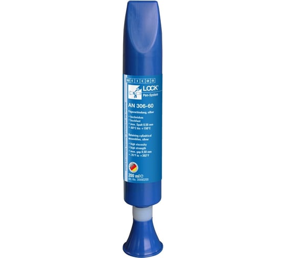 Изображение товара Фиксатор цилиндрических узлов WEICON WEICONLOCK AN 306-60 200 мл высокая сила фиксации, высокая вязкость wcn30660200