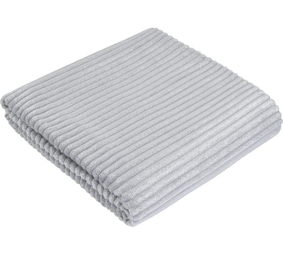 Изображение товара Покрывало-плед Guten Morgen Велсофт, Жаккардовый, Роскошь серый/серебро, 200x220 см ПКфл-15-4101-200-220