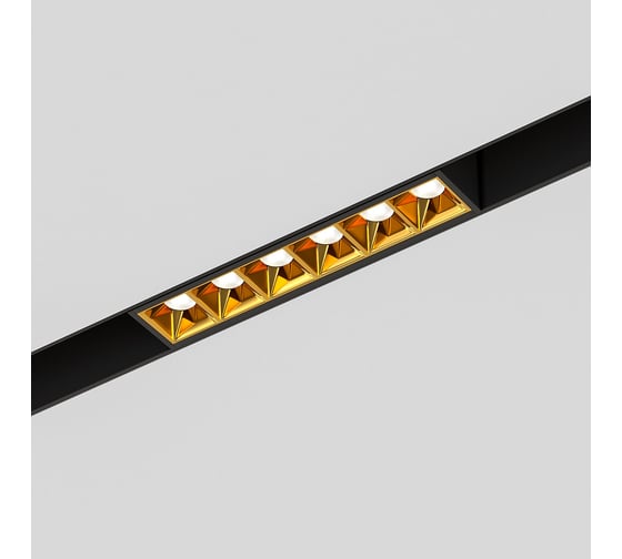Изображение товара Трековый светильник Elektrostandard Slim magnetic 6w 4000k artas (чёрный/золото) a064528