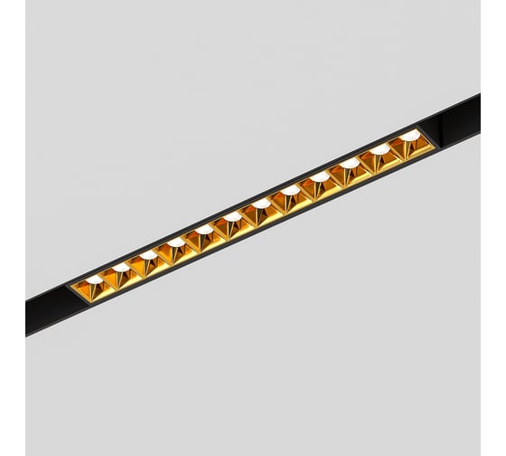 Изображение товара Трековый светильник Elektrostandard Slim magnetic 12w 4000k artas (чёрный/золото) a064529