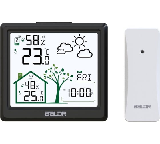 Изображение товара Беспроводная метеостанция BALDR черный B0389WST2H2-BLACK