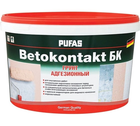 Изображение товара Грунтовка для повышения адгезии Pufas Бетоконтакт БК для внутренних работ мороз. тов-164740