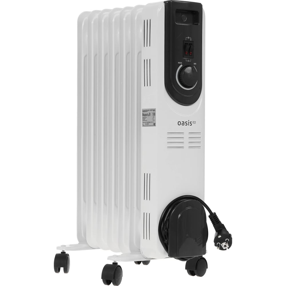 Изображение товара Масляный радиатор OASIS OT-15 модель для обогрева помещений до 15 м²