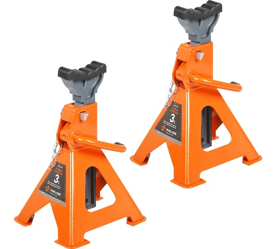 Изображение товара Опорная стойка Airline PRO 3т с зубчатым механизмом, доп.фиксатор, 2 шт., MIN-300 мм, MAX-444 мм AJSGP03