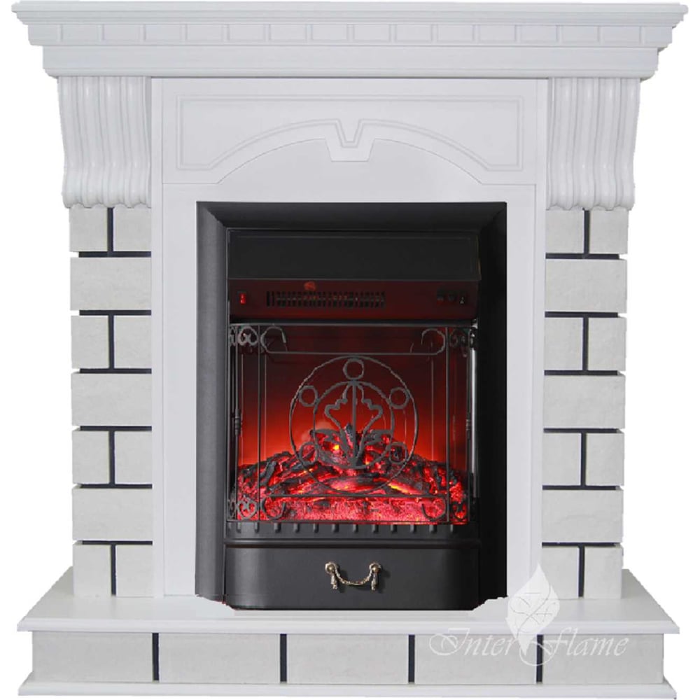 Изображение товара Каминокомплект InterFlame Бэлси ЕС с Fobos Bl белый