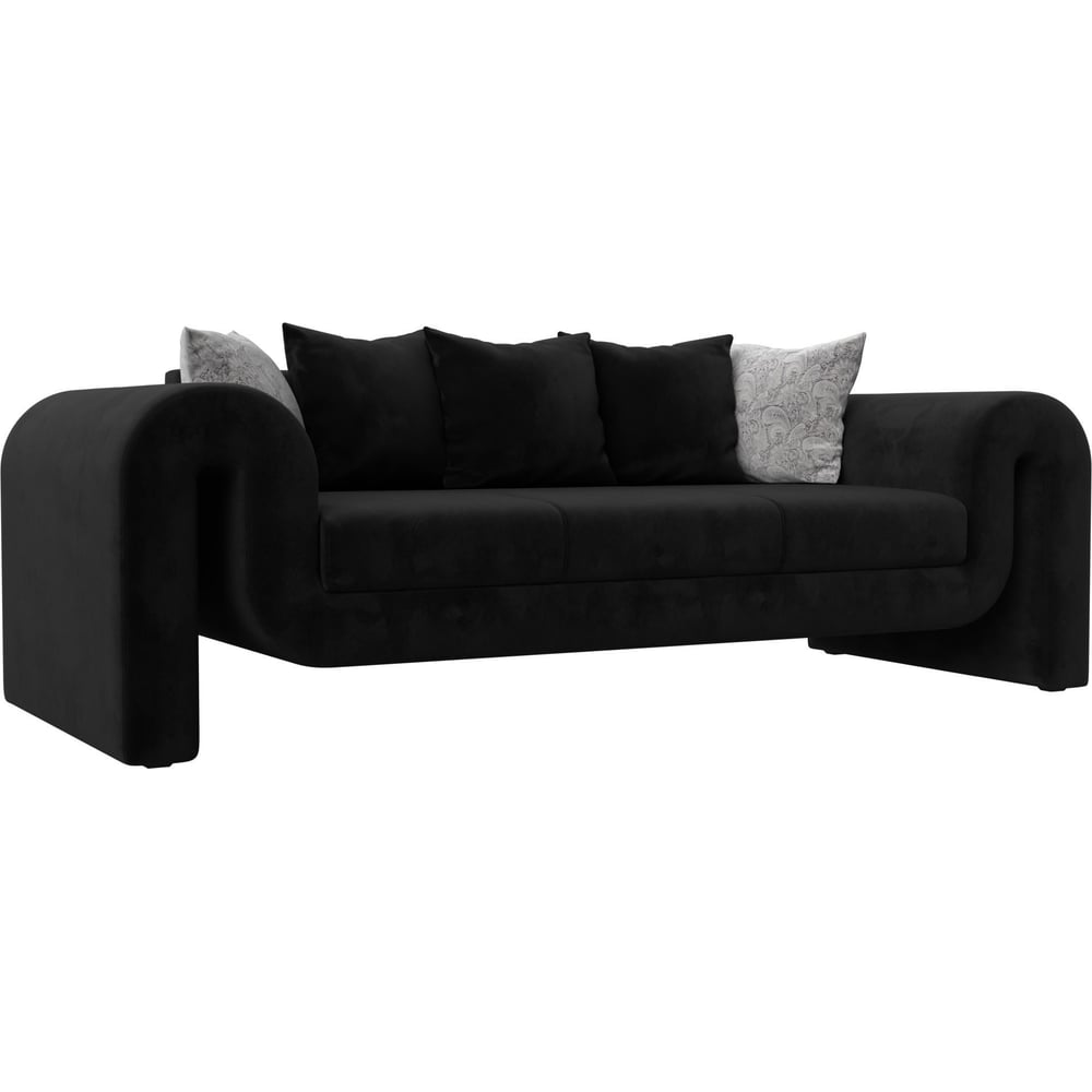 Изображение товара Прямой диван Волна черного цвета от Лиги диванов