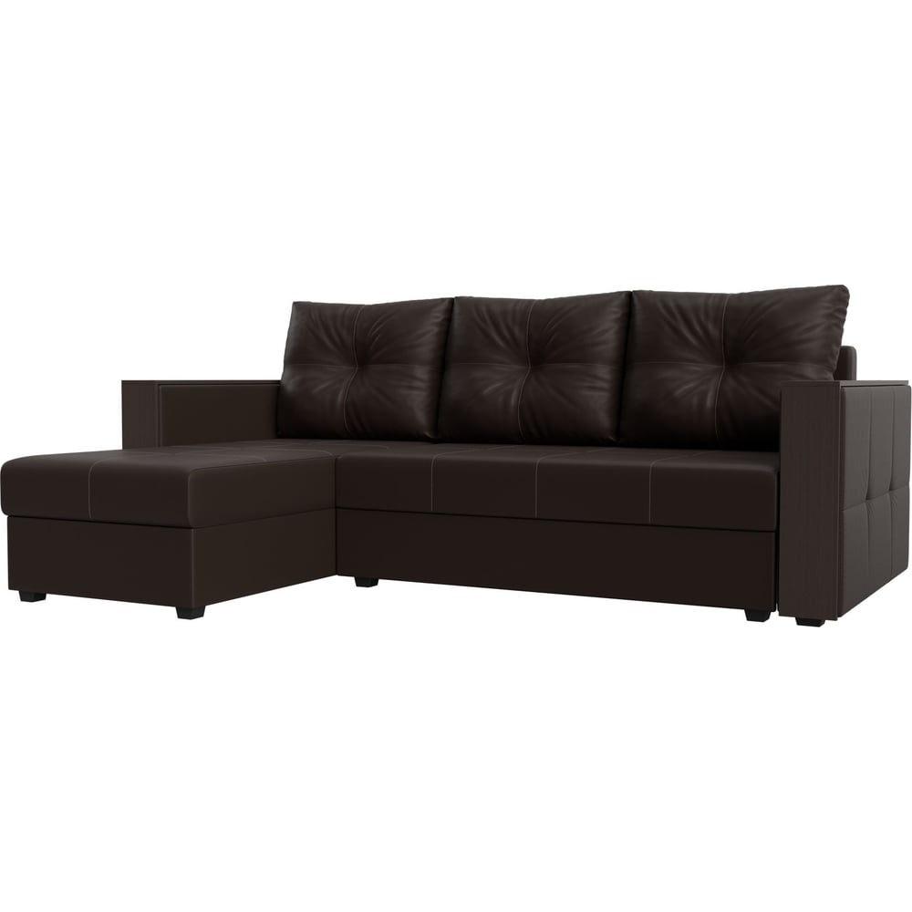 Изображение товара Угловой диван Валенсия Лайт с левым углом экокожа механизм еврокнижка