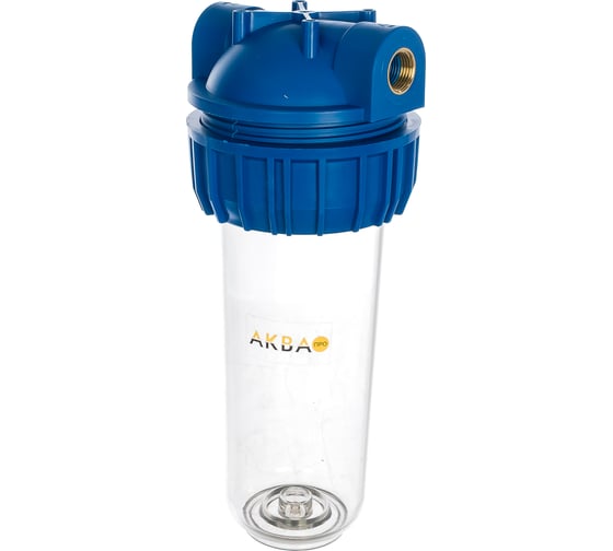 Изображение товара Корпус фильтра АКВА ПРО 10SL, прозрачный, 6 бар, лат. 1/2" MY-H10A.1/2 417