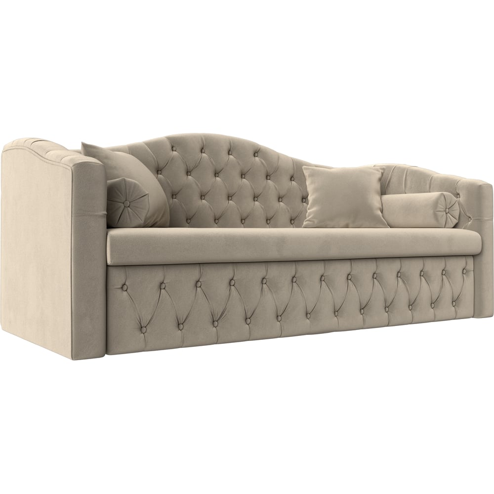 Изображение товара Прямой диван Мечта Лига диванов 1.5 мест микровельвет бежевый модерн