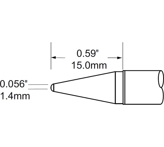 Изображение товара Наконечник (1.4х15 мм; конус удлиненный) для PS900 METCAL SCV-CNL14